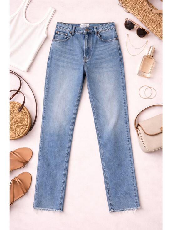 Abercrombie & Fitch Denim - Abercrombie & Fitch Women's The Ankle Straight Ultra High Rise Jeans Blue 27/4XS